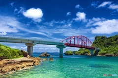 沖縄県・宮城島（うるま市） 伊計大橋の風景