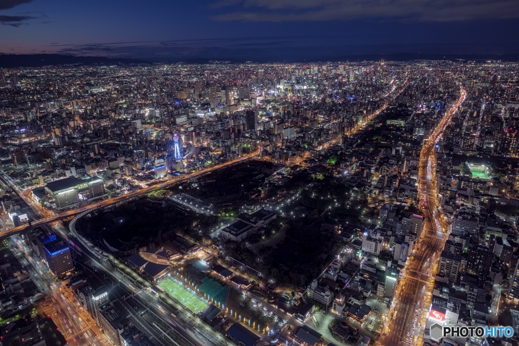 大阪府・あべのハルカスからの夜景 2