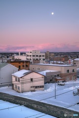 北海道・中標津町 冬の中標津の夜明け