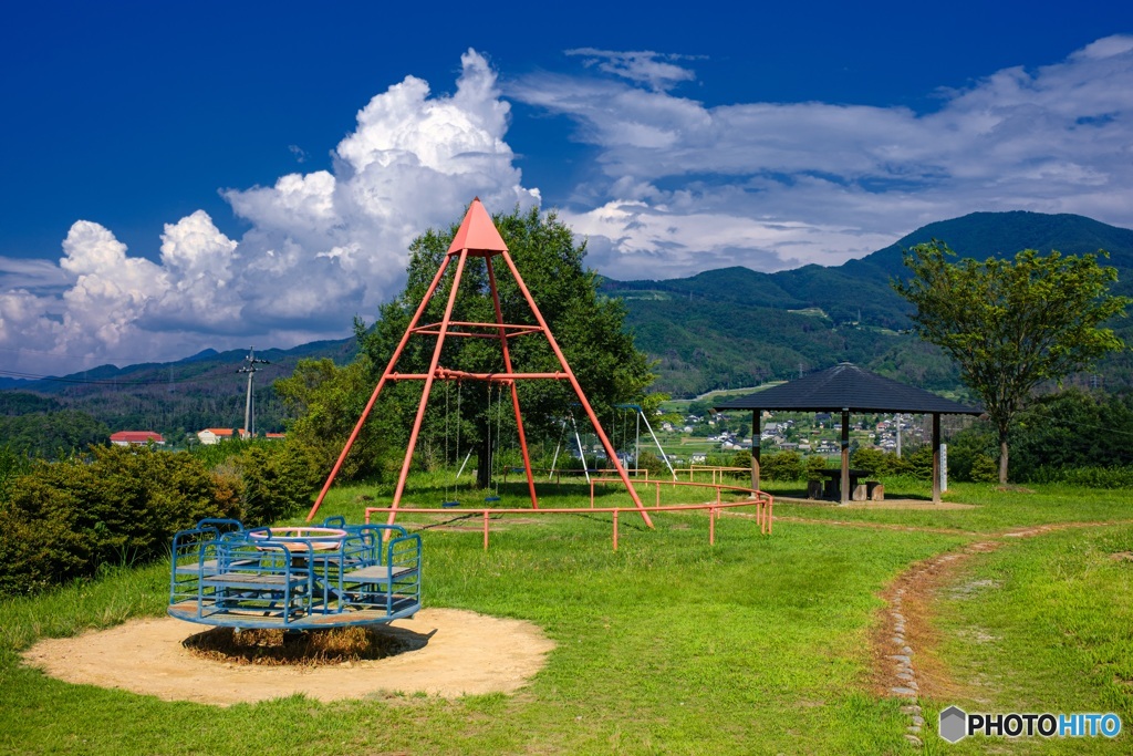 長野県・筑北村 やすらぎスポーツ広場の風景