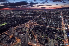 大阪府・あべのハルカスからの夕景 1