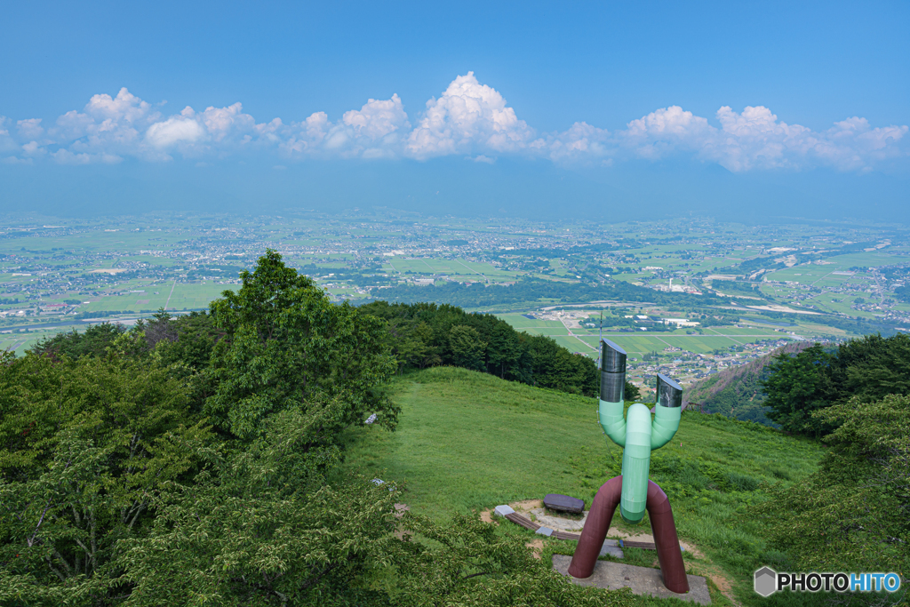 長野県・夏の安曇野の風景