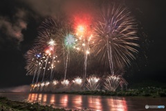 新潟県・おぢやまつり大花火大会 2017 大スターマイン 2