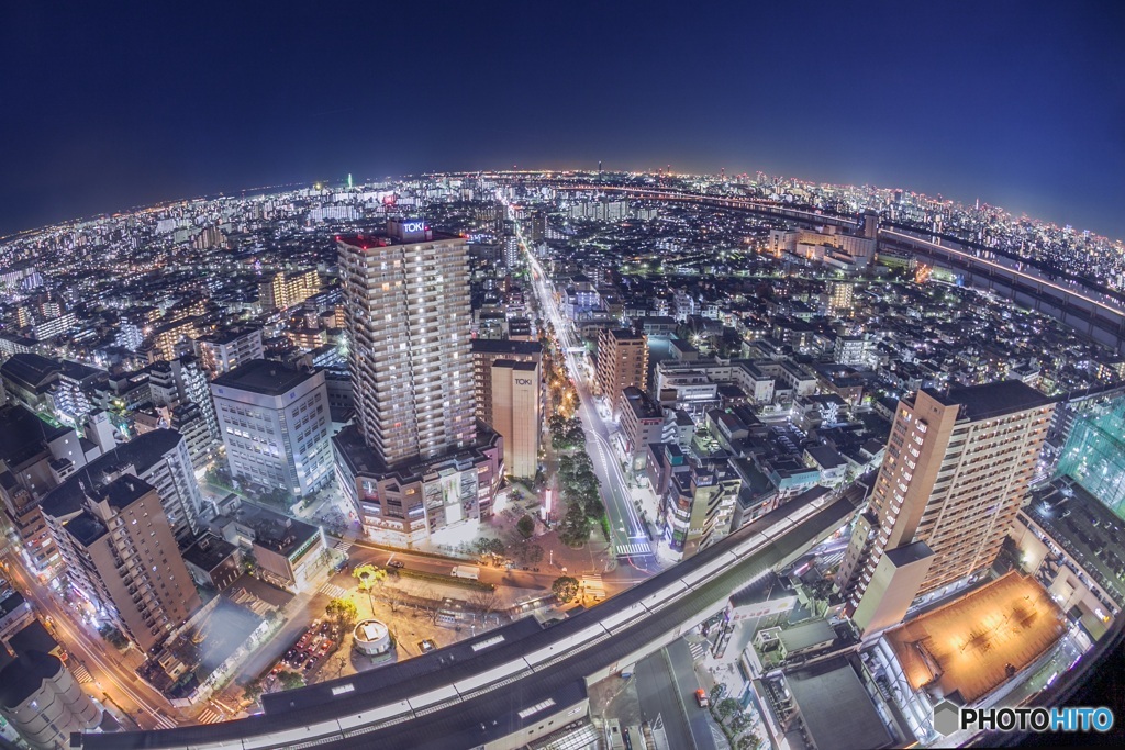 東京都・江戸川区 タワーホール船堀の夜景