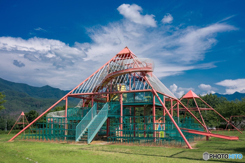 長野県・筑北村 やすらぎスポーツ広場の風景