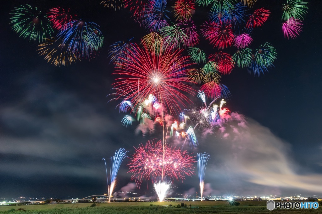 山梨県・神明の花火 2018 1