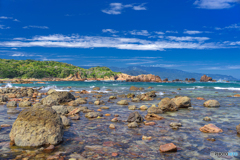 静岡県・下田市 夏の爪木崎の風景