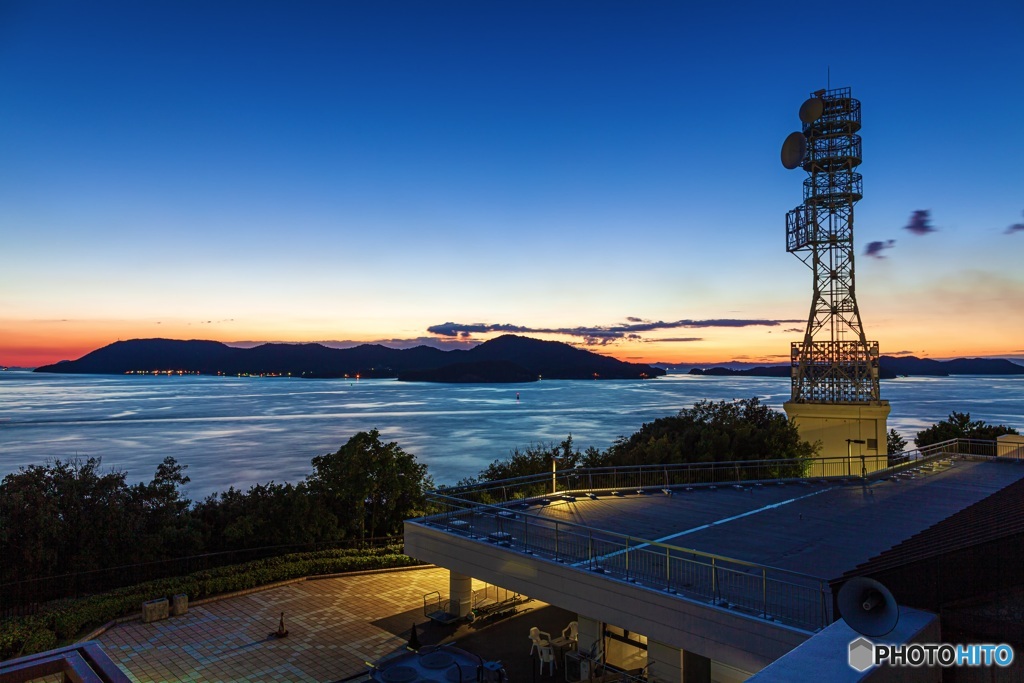 香川県・与島PA 瀬戸大橋の夕景 2