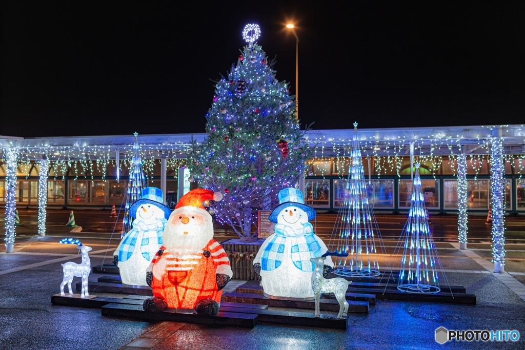 北海道・函館市 函館空港前イルミネーション
