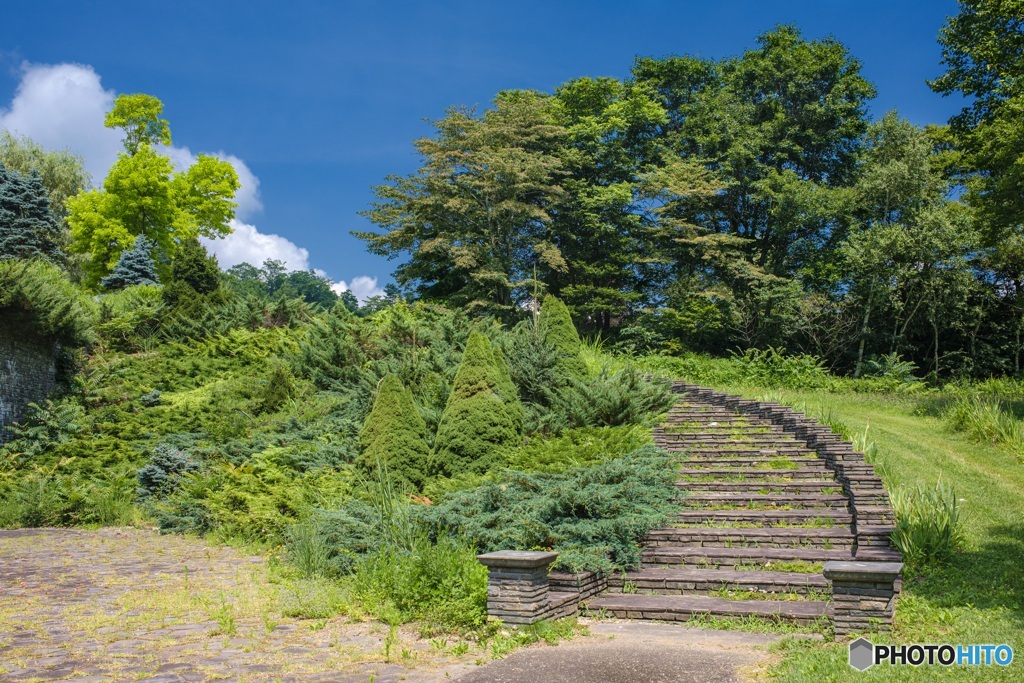 長野県・木島平村 やまびこの丘公園の風景