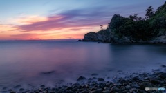 静岡県・西伊豆 浮島海岸の夕景