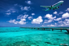 沖縄県・下地島 下地島空港付近の風景