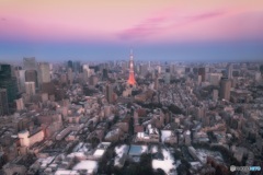 東京都・冬の六本木ヒルズの夕景