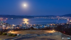 長野県・春の立石公園からの夜景