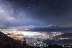 山梨県・新道峠の天の川