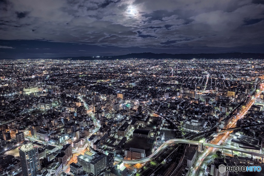 大阪府・あべのハルカスからの夜景 6