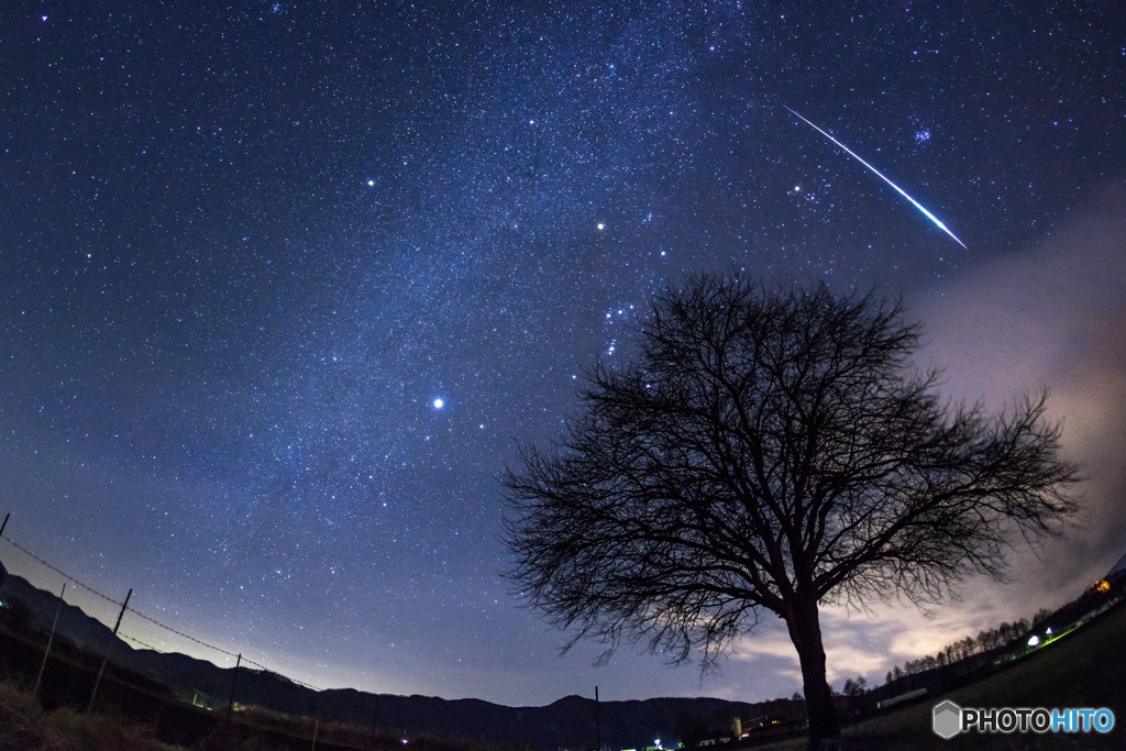 長野県・野辺山 ふたご座流星群 2010