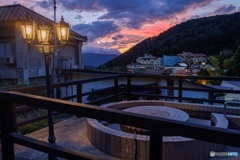 長野県・夏の野沢温泉の夕景 2