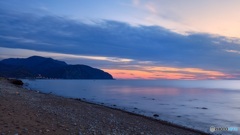北海道・増毛町 海岸の夕景