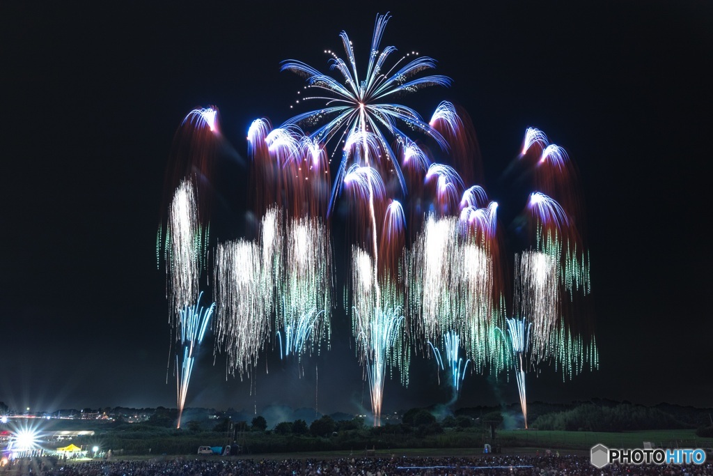茨城県・常総きぬ川花火大会 2017 グランドフィナーレ 1