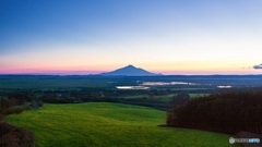 北海道・豊富町 宮ノ台展望台からの夕景