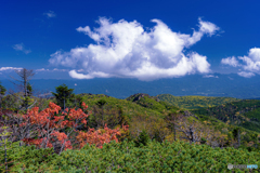 長野県・北横岳 初秋の山頂から眺める風景