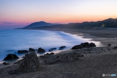 愛知県・田原市の海岸からの夕景