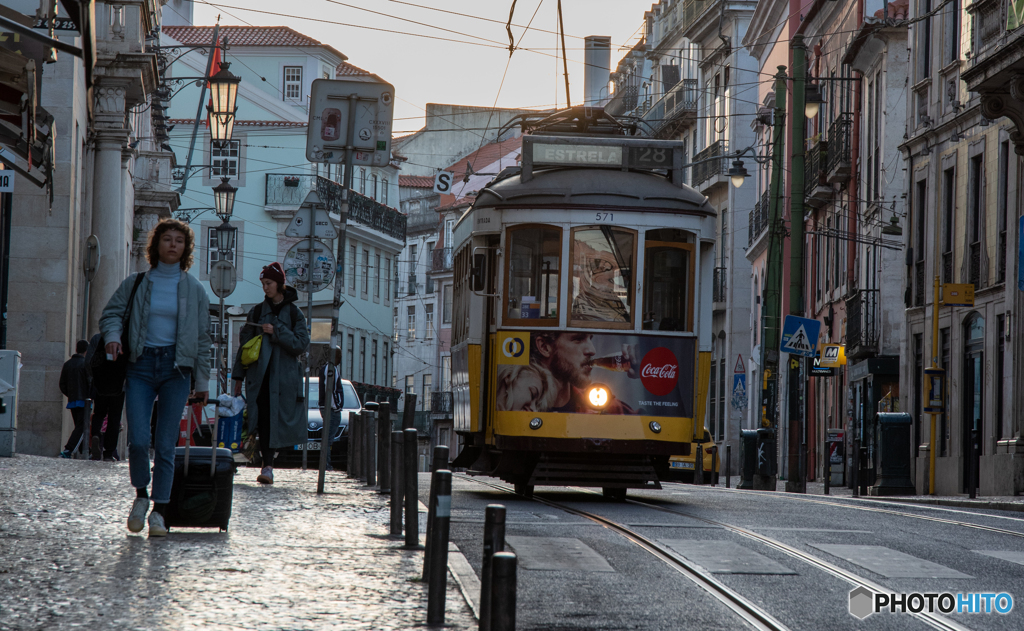 リスボン 早朝の街角