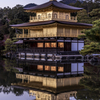 薄暮れの金閣寺