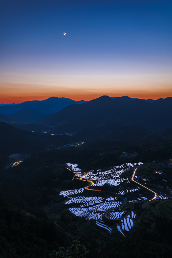 日没の丸山千枚田