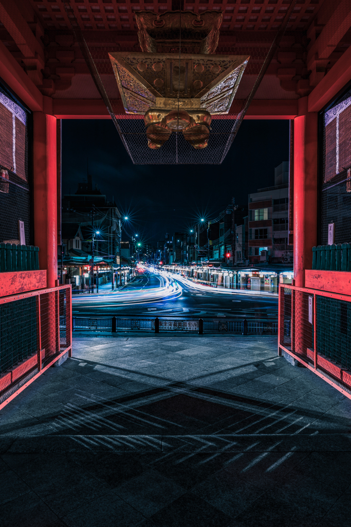 八坂神社　西楼門越しの夜景