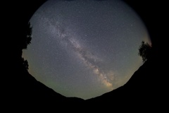 魚眼で天の川