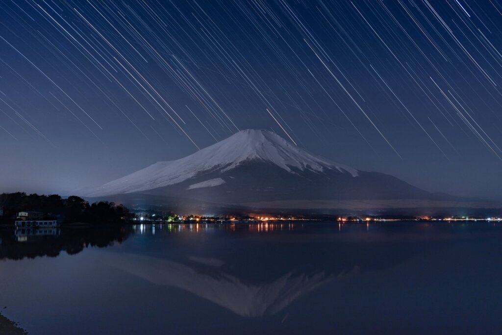 山中湖と富士