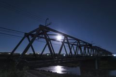 月と鉄橋