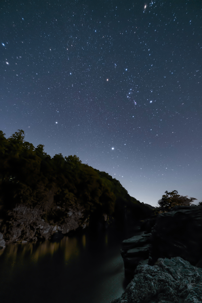 星と長瀞岩畳 - ②