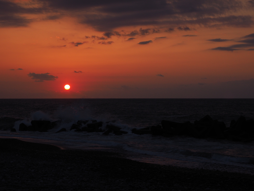 日本海の夕日