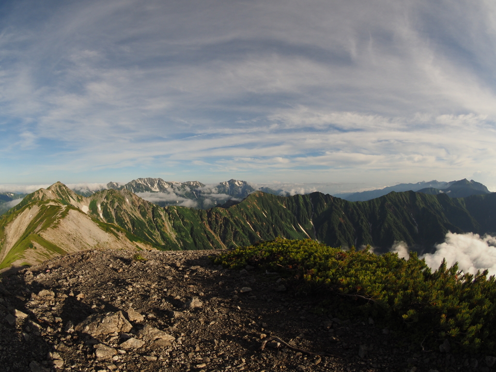 立山　後立山　　蓮華岳から望む