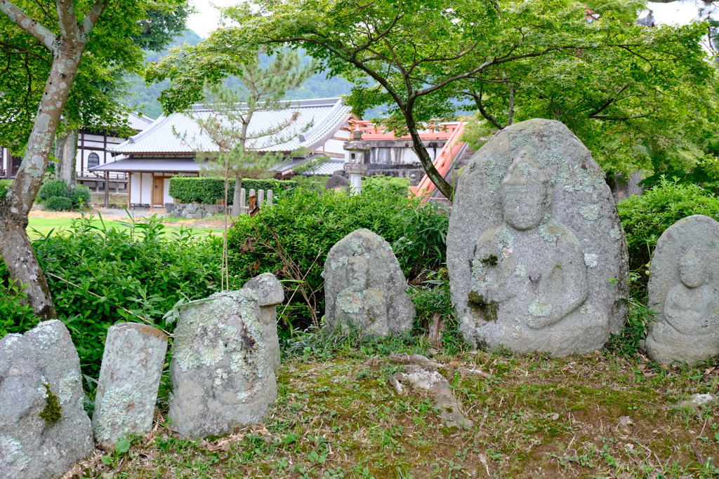 京都　大沢池の石仏群