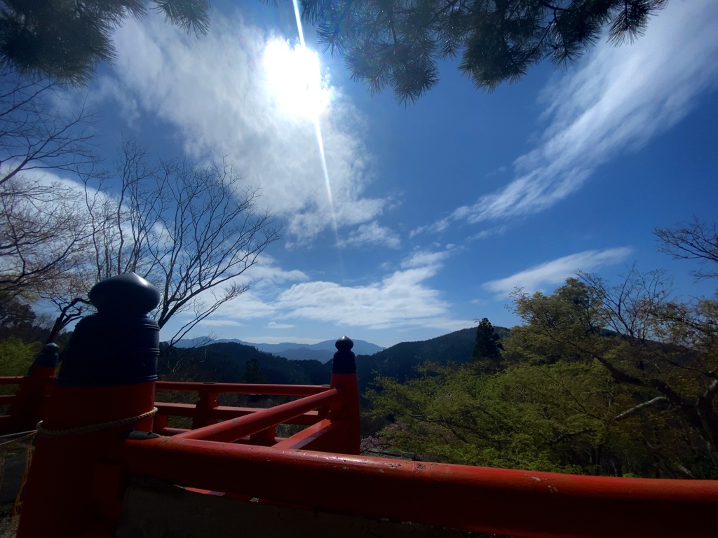 鞍馬寺本殿からの景色