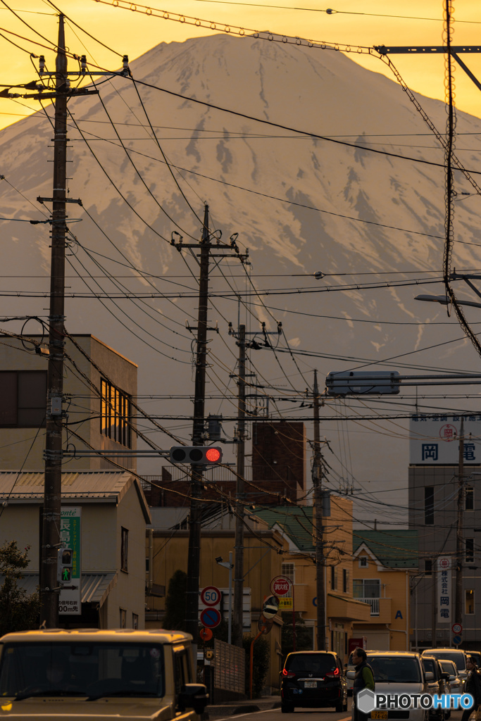 夕方の富士