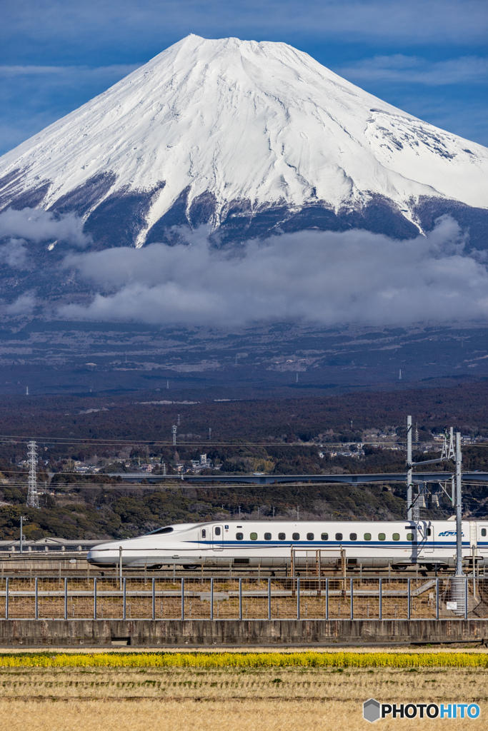 富士山と新幹線