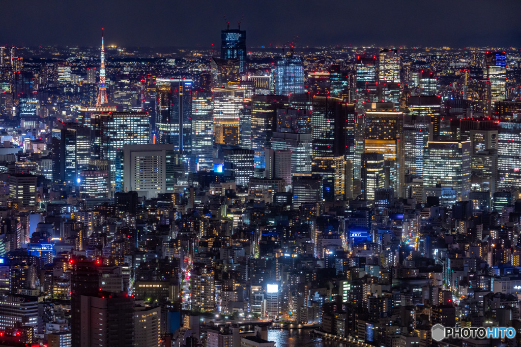 スカイツリーから眺める東京の夜景