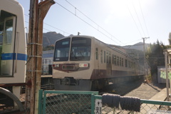 旧塗装の元西武鉄道の車両
