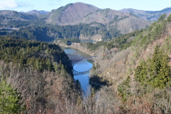 第一只見川橋梁の景色