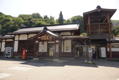 山寺駅　木造駅舎