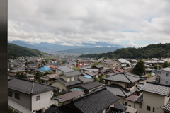 安楽寺付近から別所温泉の街並みを展望！