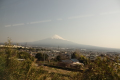 身延線沿線からの富士山