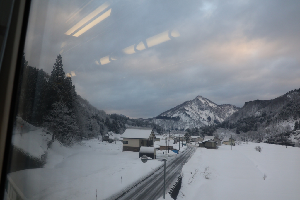 只見線車内からの風景