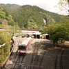 両国吊橋からの大井川鉄道井川線