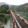 階段の上からの奥大井湖上駅方面を眺望！